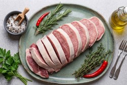Beef with skin tongue slices